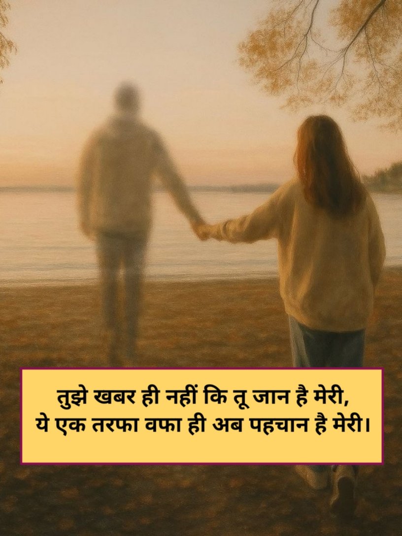 Ek Tarfa Pyar Shayari 2 Line In Hindi