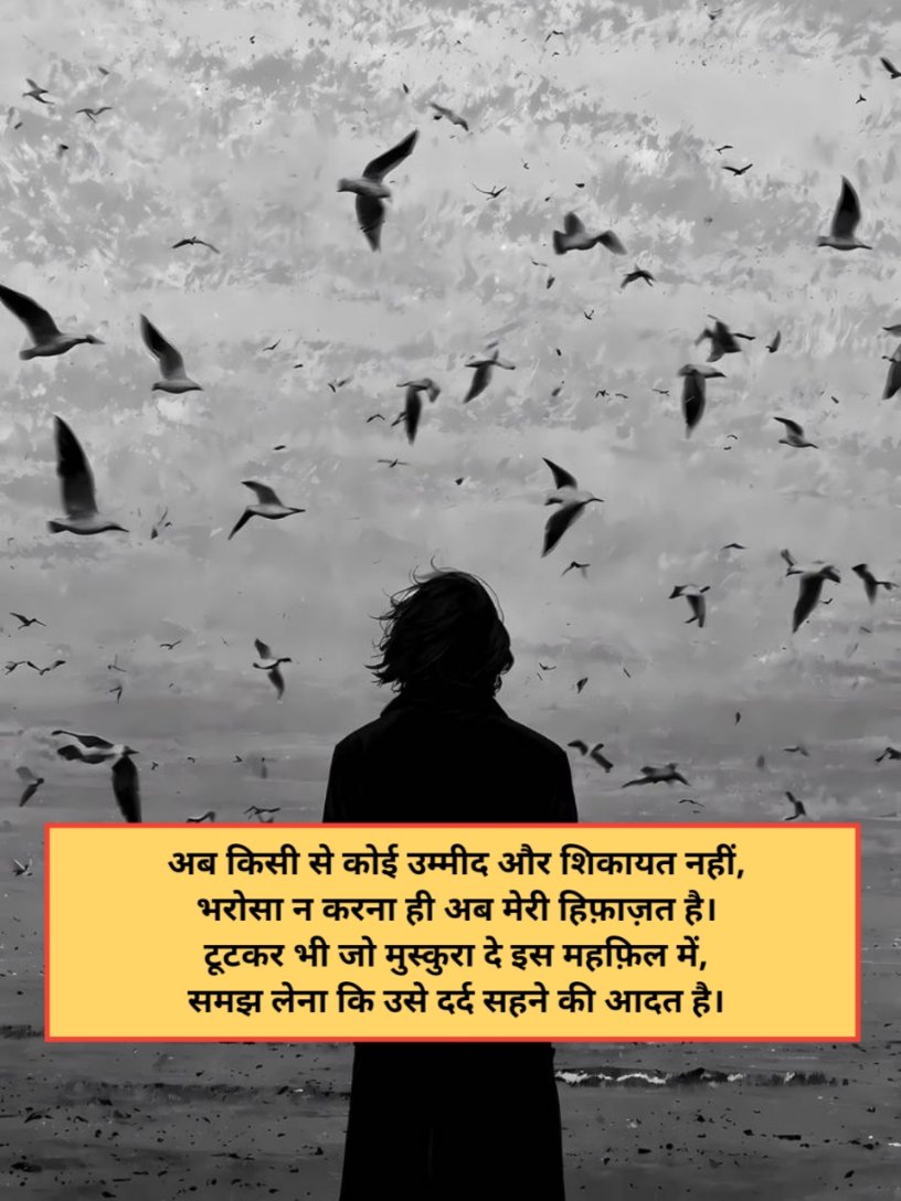Bharosa todne wali shayari 4 lines