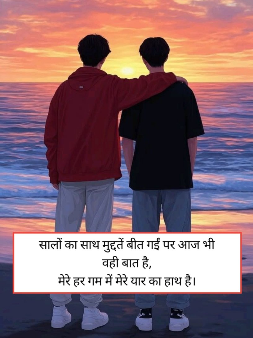 दोस्ती शायरी दो लाइन image