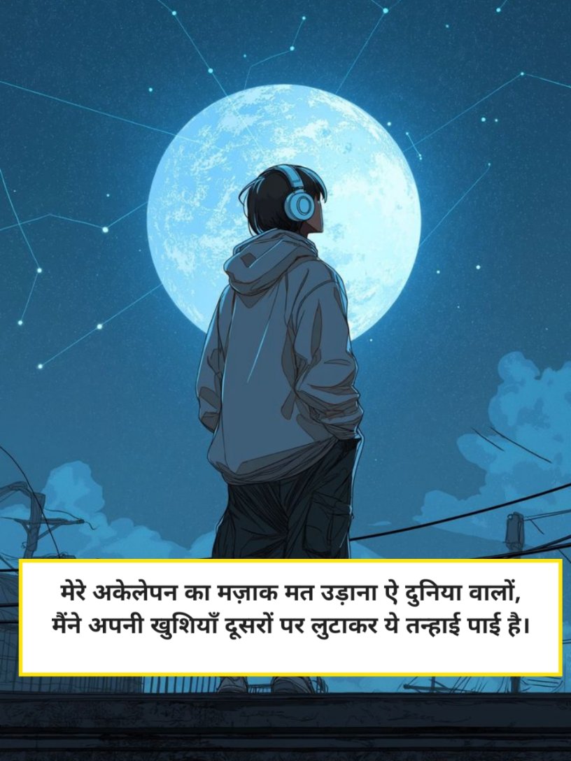 Alone Shayari in Hindi for Boy